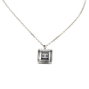 CHANEL Black Logo Necklace